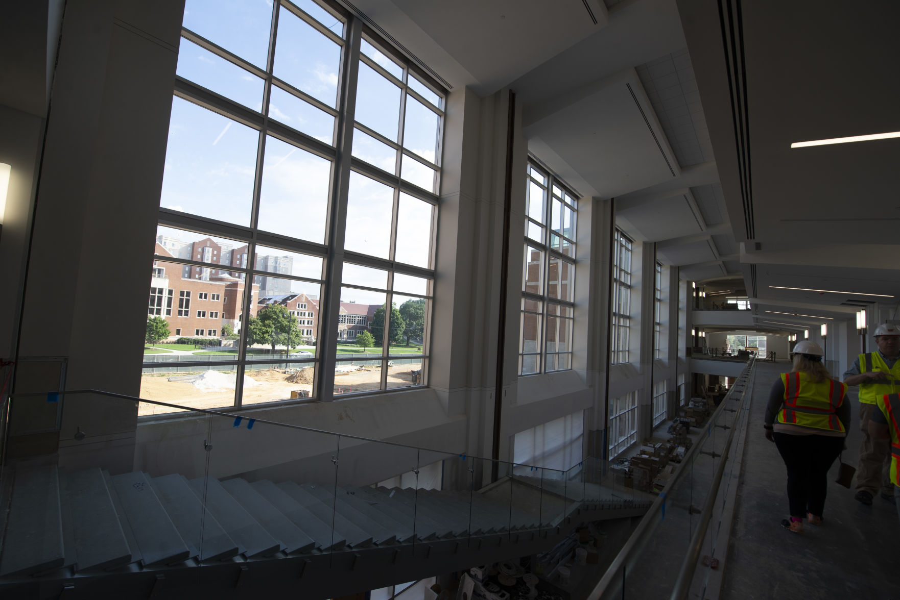 Large Stairwell Looking north toward Law building, UT Student Union Tour - August 7, 2018